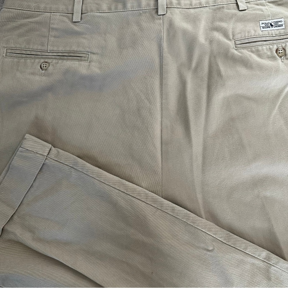 Polo Ralph Lauren Men’s Classic Fit Pleated Chino Pants Khaki Beige 38x32 - Picture 6 of 11